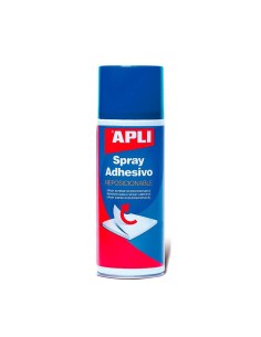 Bote de adhesivo en spray Apli reposicionable de 400 ml para papel, cartón y montajes artísticos.