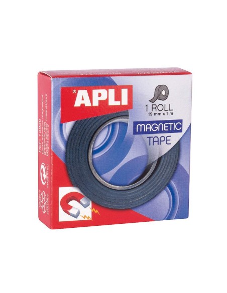 Caja del rollo de cinta magnética adhesiva Apli de 19 mm x 1 m para manualidades.