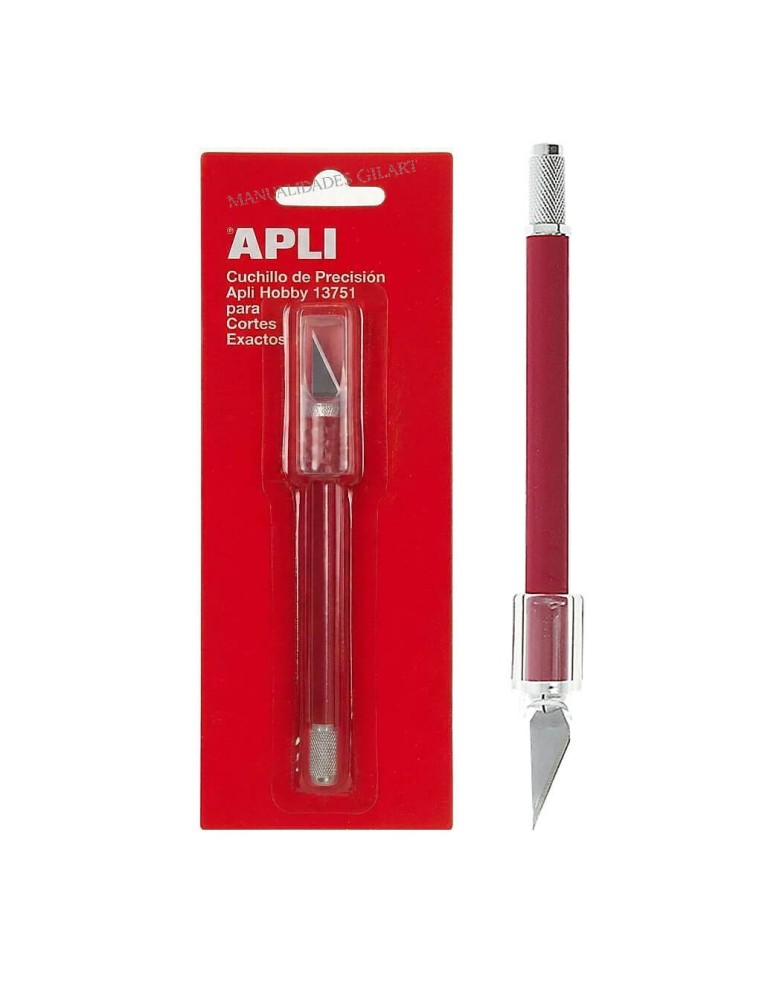 Presentación en blíster del cuchillo de precisión Apli Hobby 13751 para taller