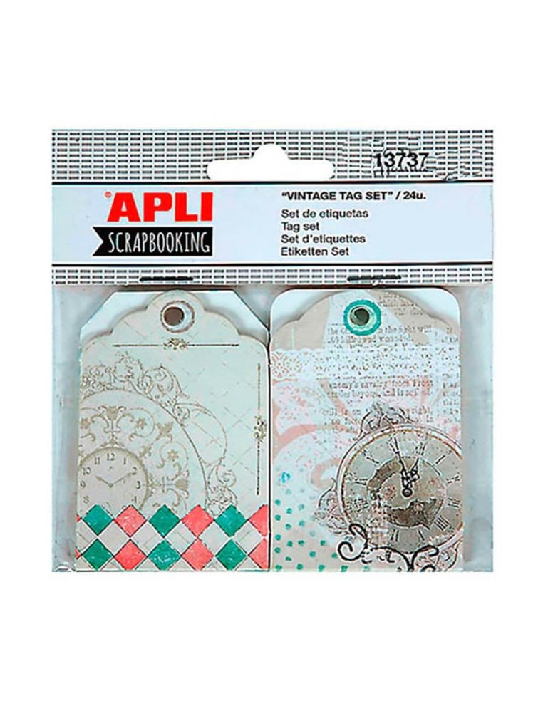 Etiquetas de arandela Apli Vintage para decorar manualidades y scrapbooking.