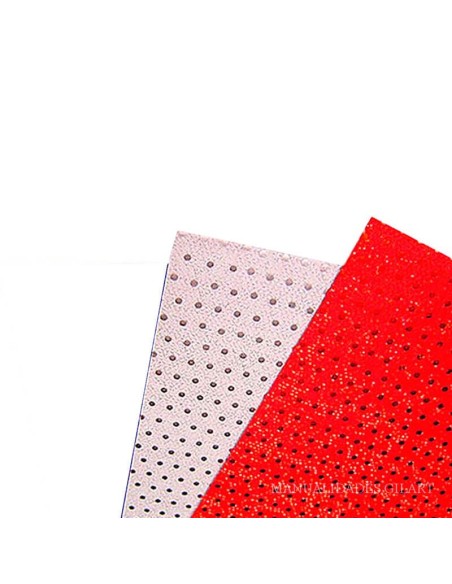 Goma EVA Roja Lentejuelas Plata Plancha 60x40cm Apli para decoraciones navideñas