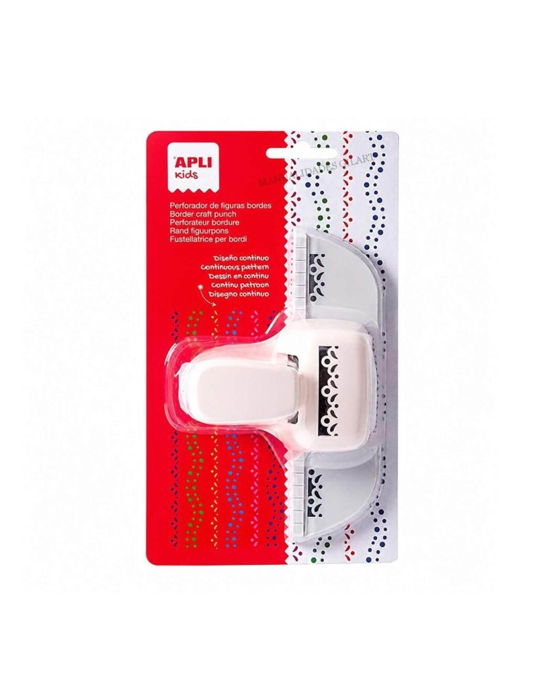 Perforadora Borde Floral Continuo Apli 25,4 mm para scrapbooking y tarjetas de cartulina