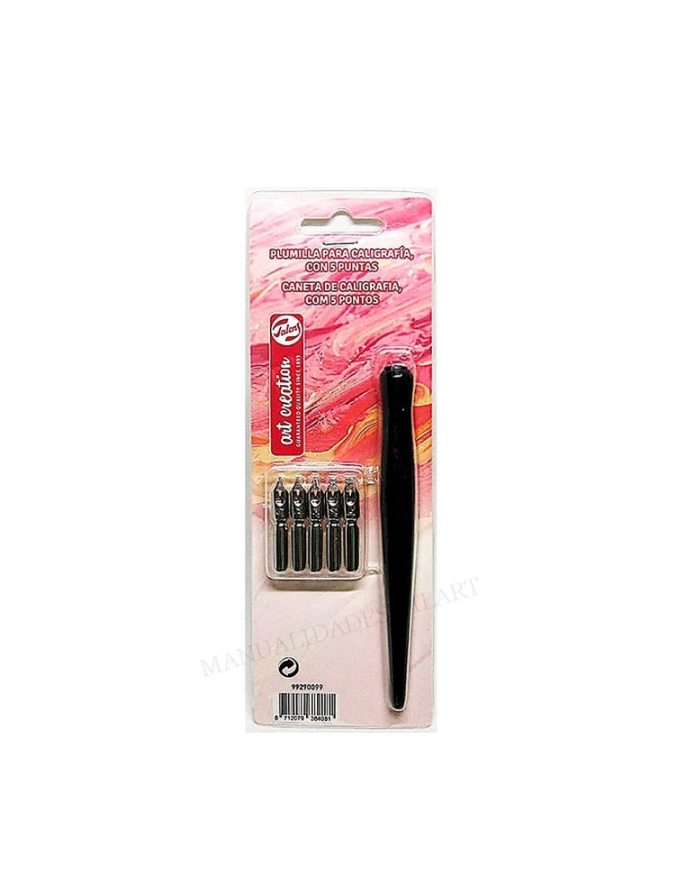Set de caligrafía Art Creation con mango para dibujo y juego de 5 plumillas surtidas