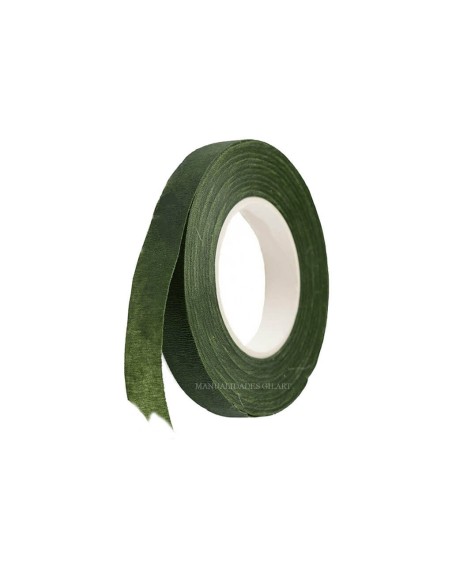 Cinta floral verde de 12 mm x 27 m para arreglos florales y manualidades en Gilart.