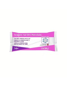 Arcilla Porcelana Fría Sculpey Air-Dry Porcelain Blanca 500g secado al aire