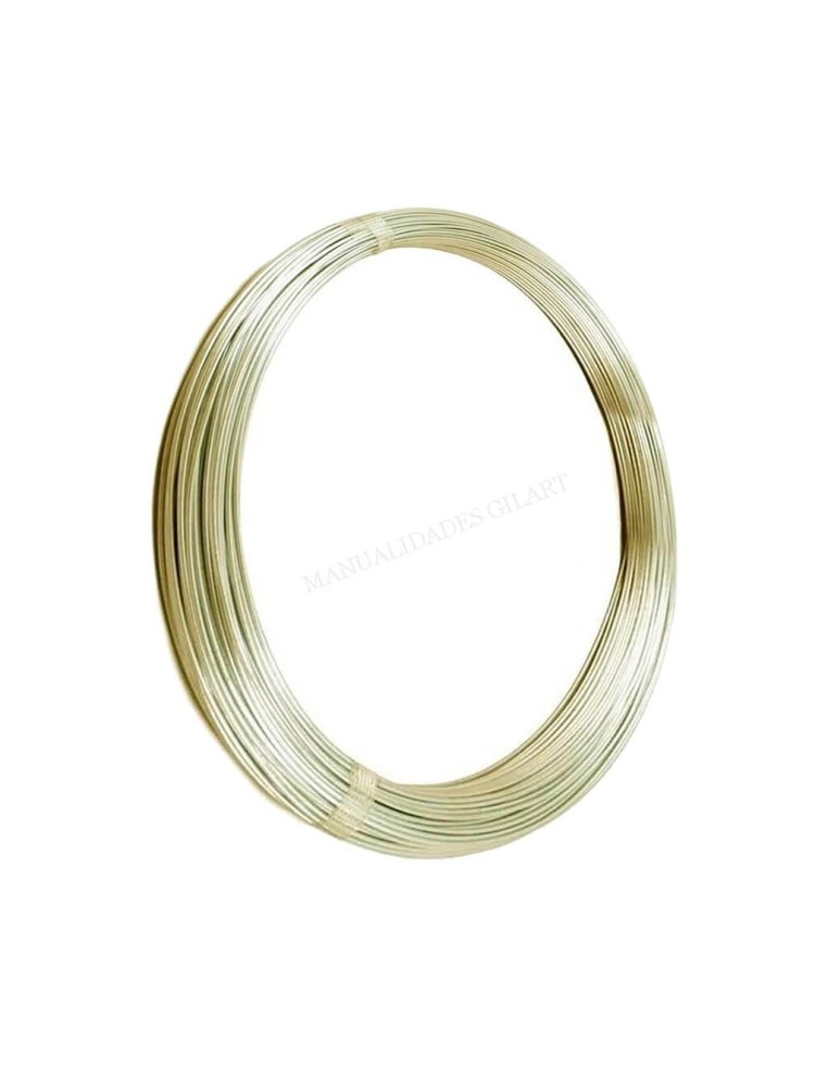 Hilo de alpaca 0,4 mm con baño de plata para bisutería fina.