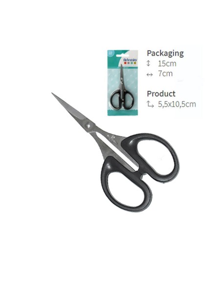 Detalle de tijera metálica de punta fina 10,5 cm Artemio ideal para cortes de precisión en scrapbooking