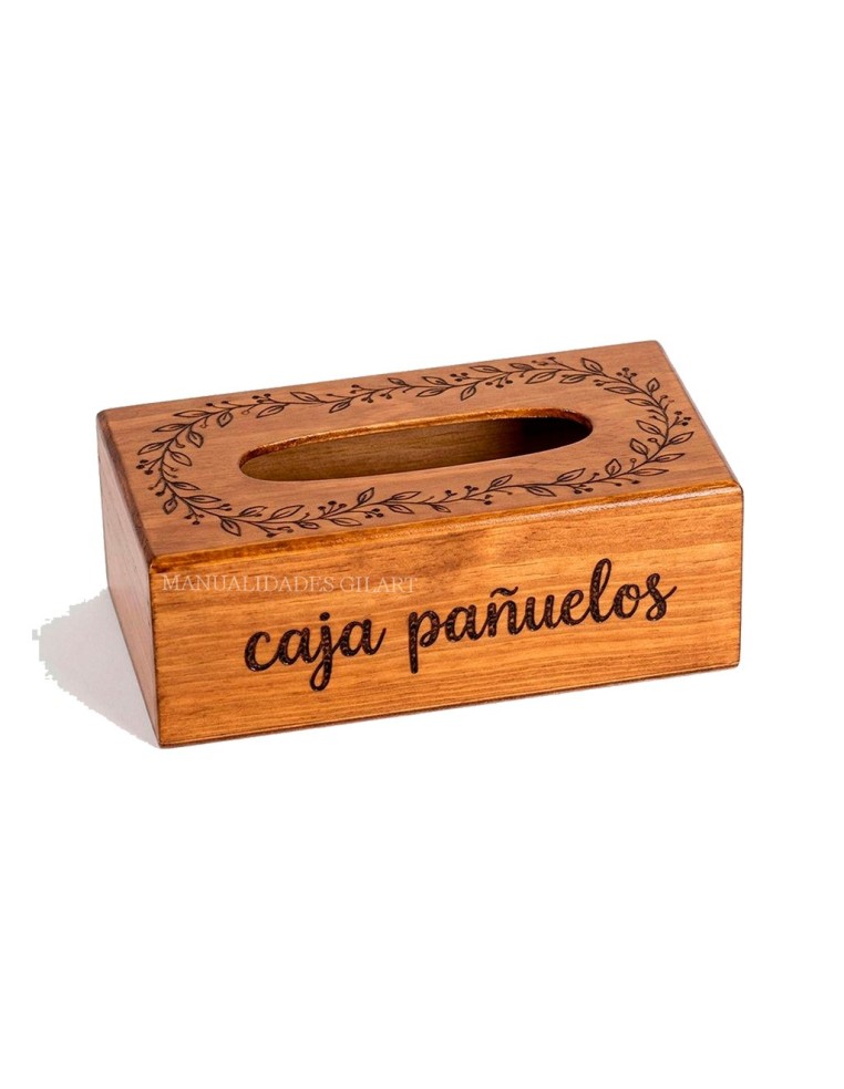 Caja de pañuelos de madera decorada con decoupage floral y acabado vintage en tonos pastel