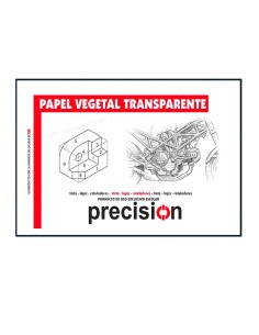 Bloc de papel vegetal transparente Precisión A3 de 80g para planos y dibujo técnico.