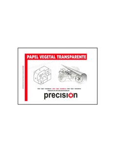 Bloc de papel vegetal transparente Precisión A4 de 80g para calcos y diseño técnico.