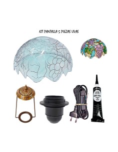 Kit Lámpara Tiffany Uvas 25cm recortada | Gilart Manualidades