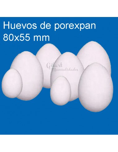 Huevos de Porexpán 80x55 mm