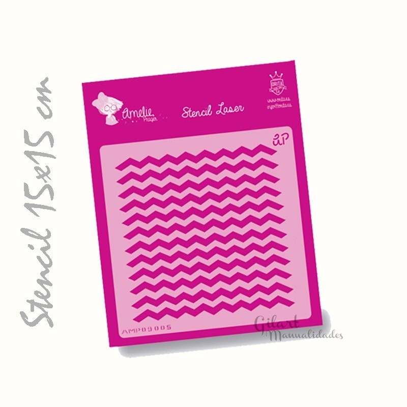 Stencils plantillas Amelie Corriente 15x15 cm