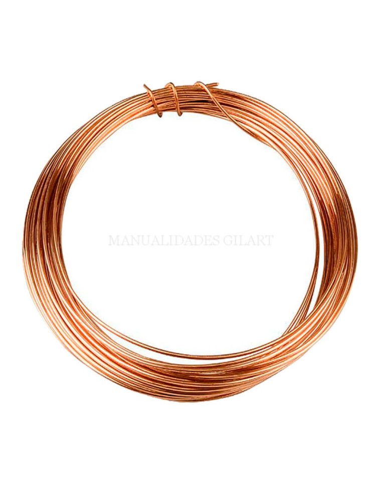 Rollo de hilo de cobre dorado de 0,4 mm y 20 metros para bisutería y joyería fina