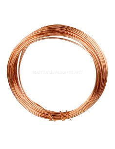 Rollo de hilo de cobre de 0,6 mm y 10 metros para trabajos de bisutería y joyería.