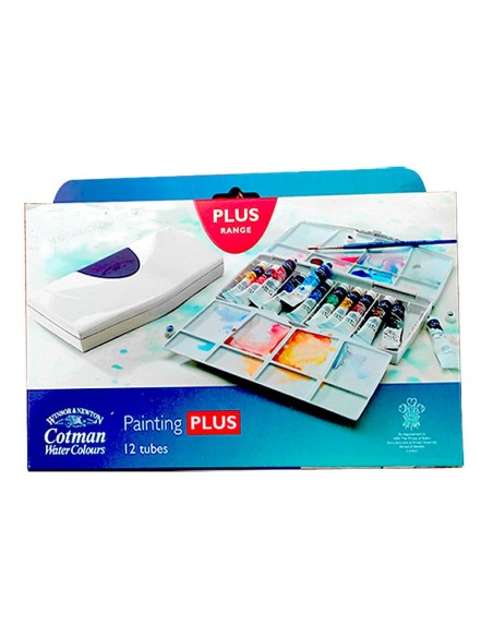 Acuarela Cotman Winsor & Newton set 12 tubos 8ml para pintura artistica