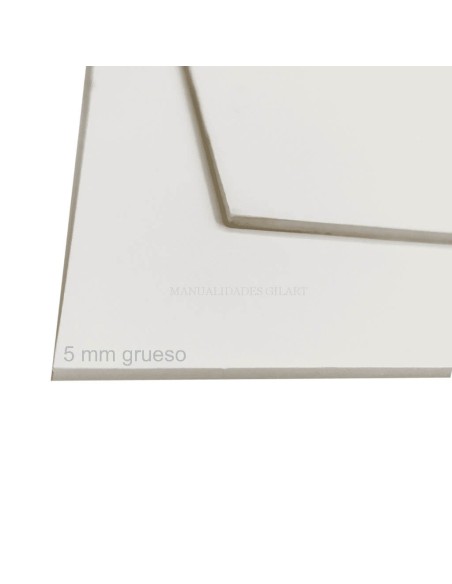 Cartón pluma blanco A3 grueso 5 mm para maquetas profesionales y cartelería rígida