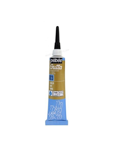 Gutta al agua Pebeo 20 ml dorada, detalles dorados para creaciones sofisticadas