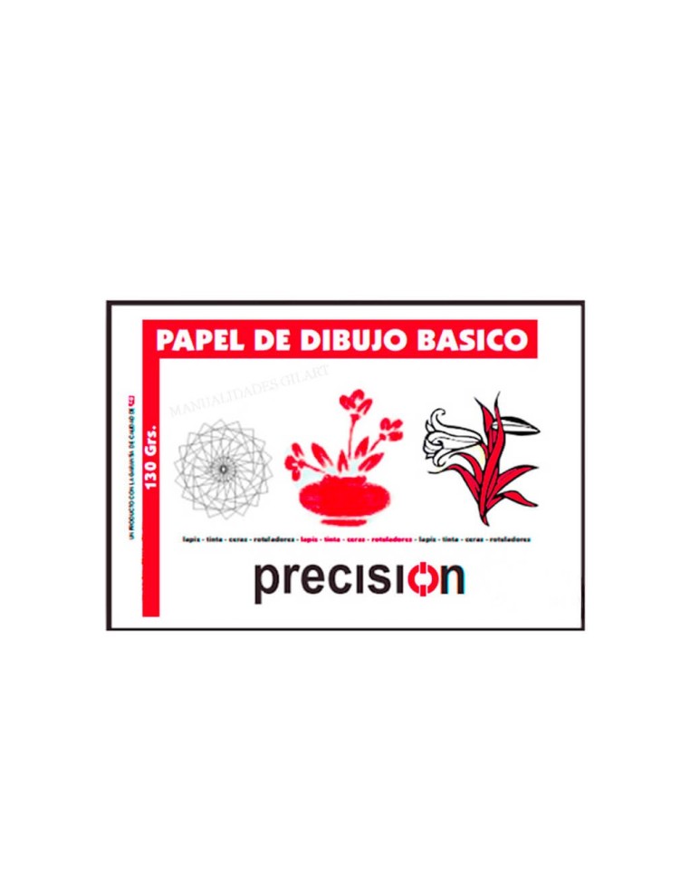 Bloc de dibujo A4 Precisión de 130g con 20 hojas para bocetos escolares y técnicas secas.