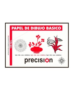 Bloc de dibujo A3 Precisión de 130g con 20 hojas para bocetos escolares y técnicas secas.