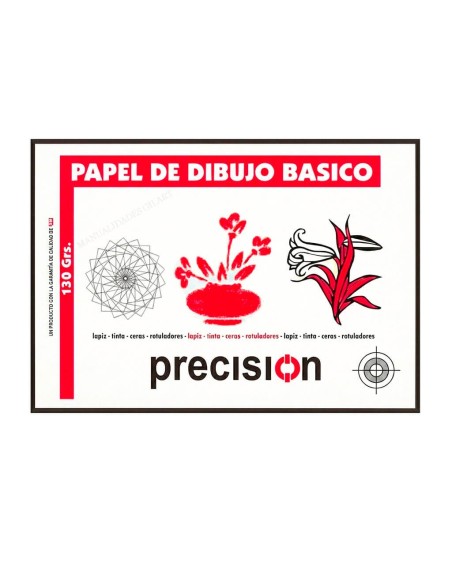 Bloc de dibujo A3 Precisión de 130g con 20 hojas para bocetos escolares y técnicas secas.