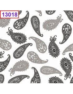 Servilletas Decoupage Cachemir 33x33cm 20 Uds diseño elegante gris y negro