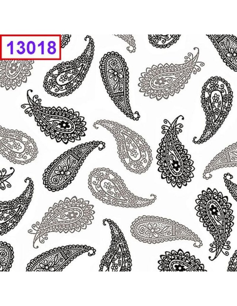 Servilletas Decoupage Cachemir 33x33cm 20 Uds diseño elegante gris y negro