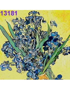 Servilletas Decoupage Iris Azules 33x33cm 20 Uds diseño artístico floral