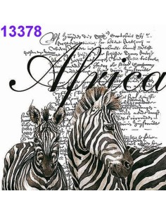 Servilletas Decoupage Cebras África 33x33cm 20 Uds diseño safari