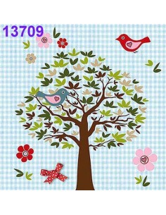 Servilletas Decoupage Árbol 33x33cm 20 Uds con pájaros y flores para manualidades