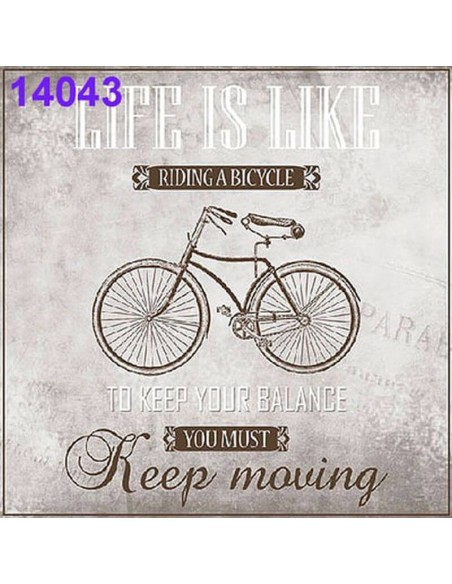 Servilletas Decoupage Bicicleta 33x33cm 20 Uds diseño vintage retro