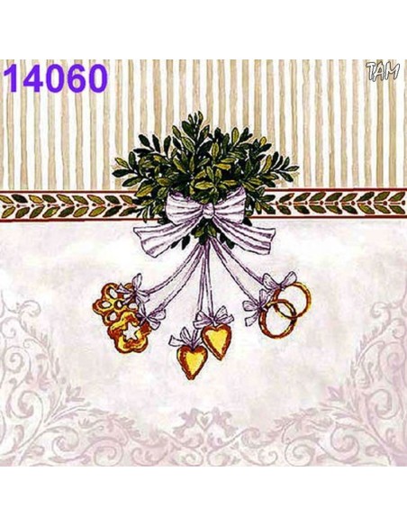 Servilletas Decoupage Anillos Boda 33x33cm 20 Uds para recuerdos nupciales
