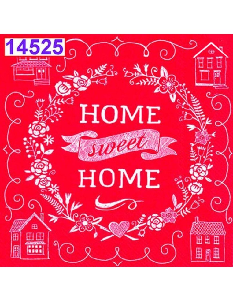 Servilletas Decoupage Home Sweet Home 33x33cm 20 Uds diseño acogedor