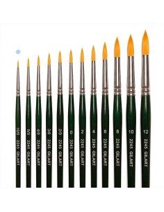 Pincel Redondo Gilart 2245 nº 10/0 pelo Toray mango corto para microdetalles y miniaturas
