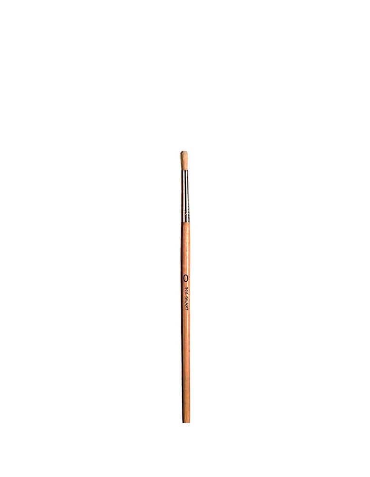 Pincel Redondo Gilart 582 nº 0 cerda natural mango largo para detalles y óleo profesional