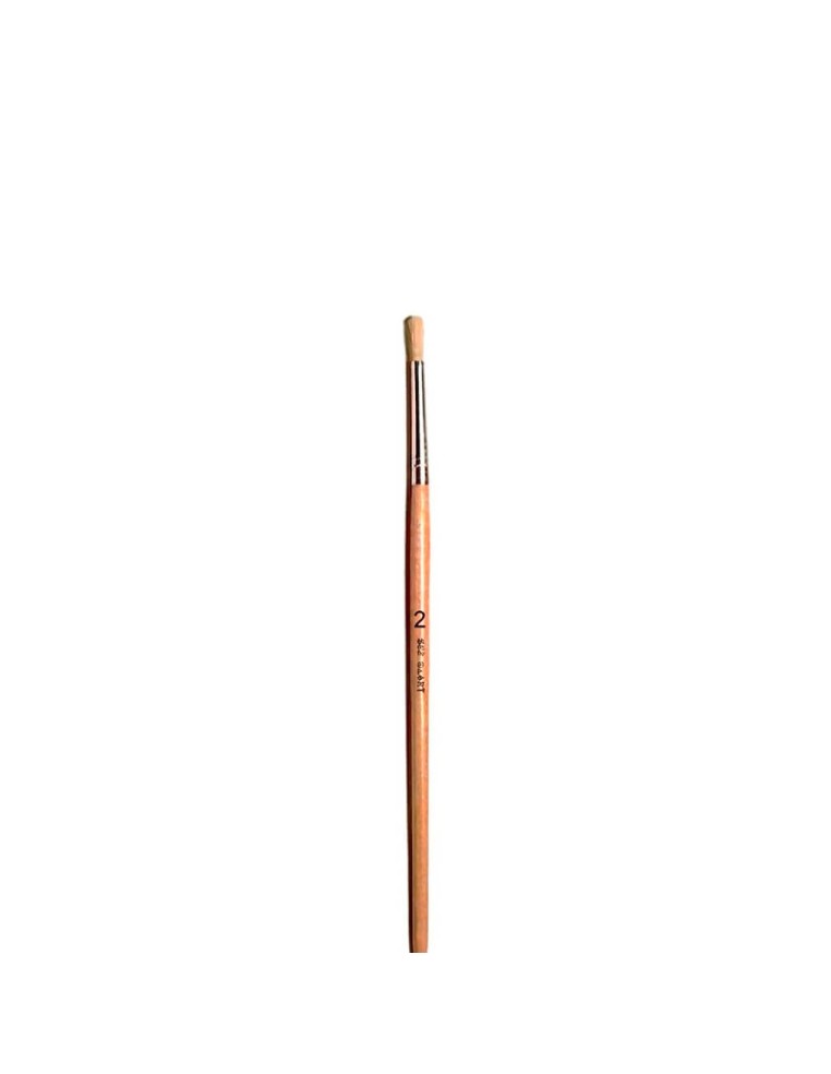 Pincel Redondo Gilart 582 nº 2 cerda natural mango largo para trazos definidos y óleo