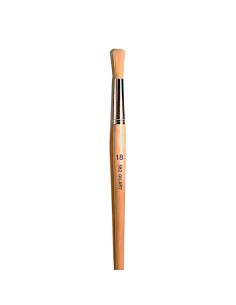 Pincel Redondo Gilart 582 n.º 18 cerda natural mango largo para grandes formatos y óleo