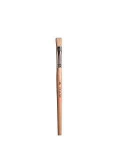 Pincel Plano Cerda Natural Mango Largo Gilart Serie 579 n.º 8 para fondos y manchas