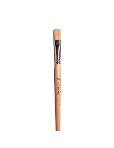 Pincel Plano Cerda Natural Mango Largo Gilart Serie 579 n.º 14 para grandes coberturas