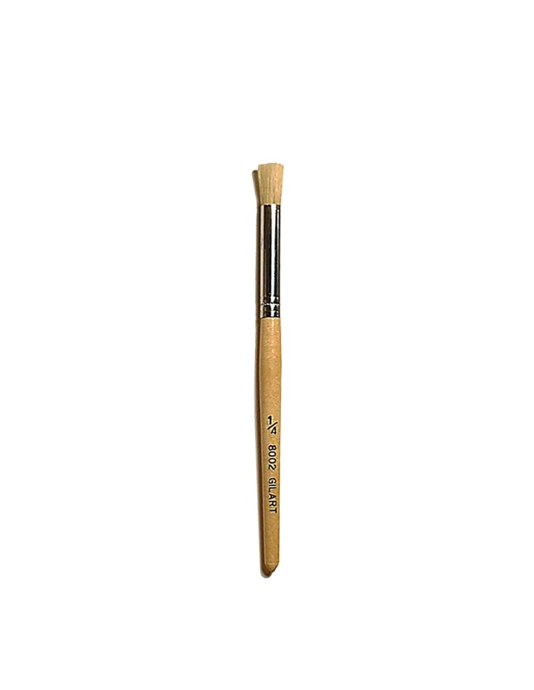Pincel Estarcido Cerda Natural Mango Corto 1/4 Gilart para detalles precisos en plantillas