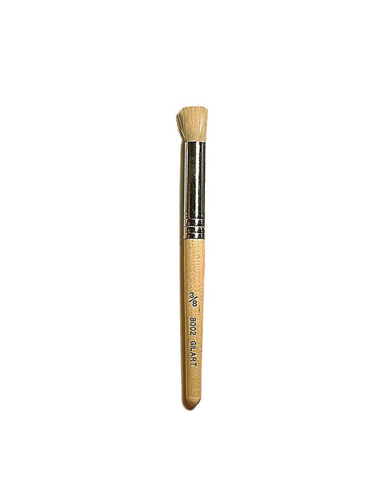Pincel Estarcido Cerda Natural Mango Corto 3/8 Gilart para trabajos de tamaño medio en stencil