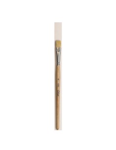Pincel Plano Cerda Natural Mango Corto Gilart Serie 530 n.º 8 para trabajos de tamaño medio