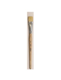 Pincel Plano Cerda Natural Mango Corto Gilart Serie 530 n.º 10 para coberturas medias