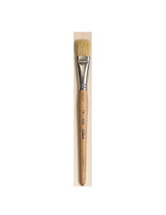 Pincel Plano Cerda Natural Mango Corto Gilart Serie 530 n.º 16 para coberturas amplias en manualidades