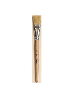 Pincel Plano Cerda Natural Mango Corto Gilart Serie 530 n.º 18 para bloques de color y fondos