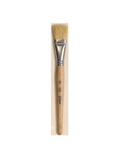 Pincel Plano Cerda Natural Mango Corto Gilart Serie 530 n.º 20 para cubrir grandes superficies