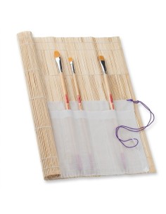 Portapinceles ventilado de bambú Talens con bolsillos para proteger y transportar pinceles