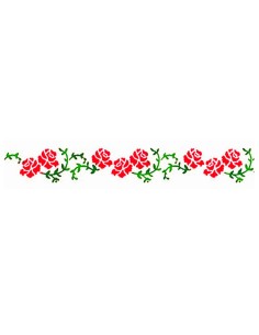Plantilla stencil rosas pequeñas Stamperia 60x7 cm para decoración con pintura
