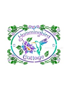 Plantilla stencil Colibrí Stamperia 20x15 cm para decoración con pintura