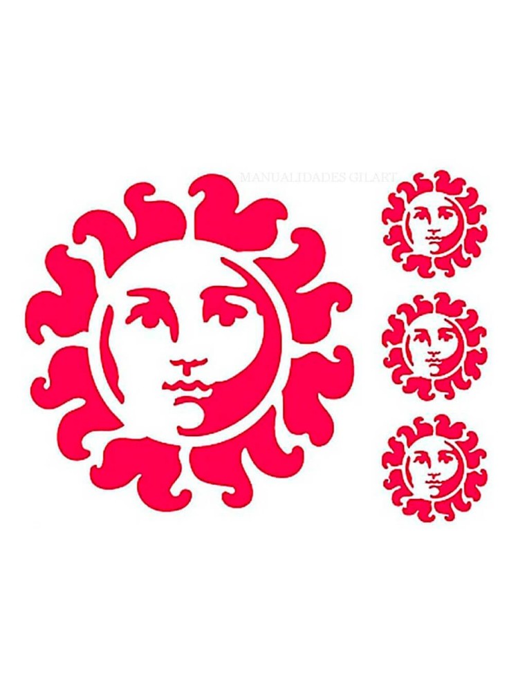 Plantilla stencil Soles Stamperia 20x15 cm para decoración solar con pintura